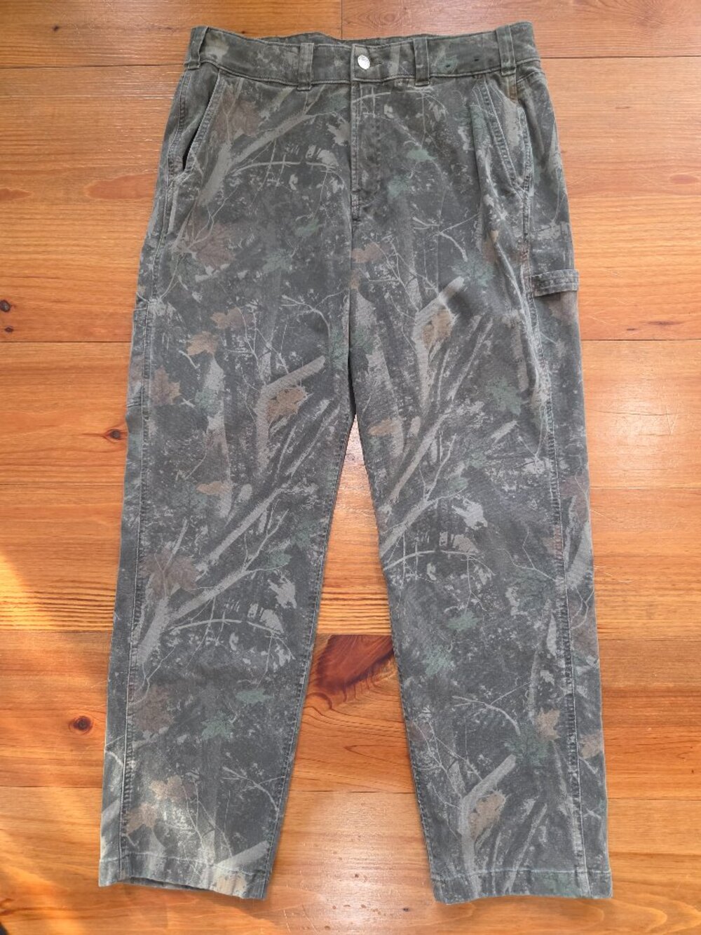 Men's Abercrombie & Fitch Athletic Loose Carpenter Jeans 32x32 Pants Camo